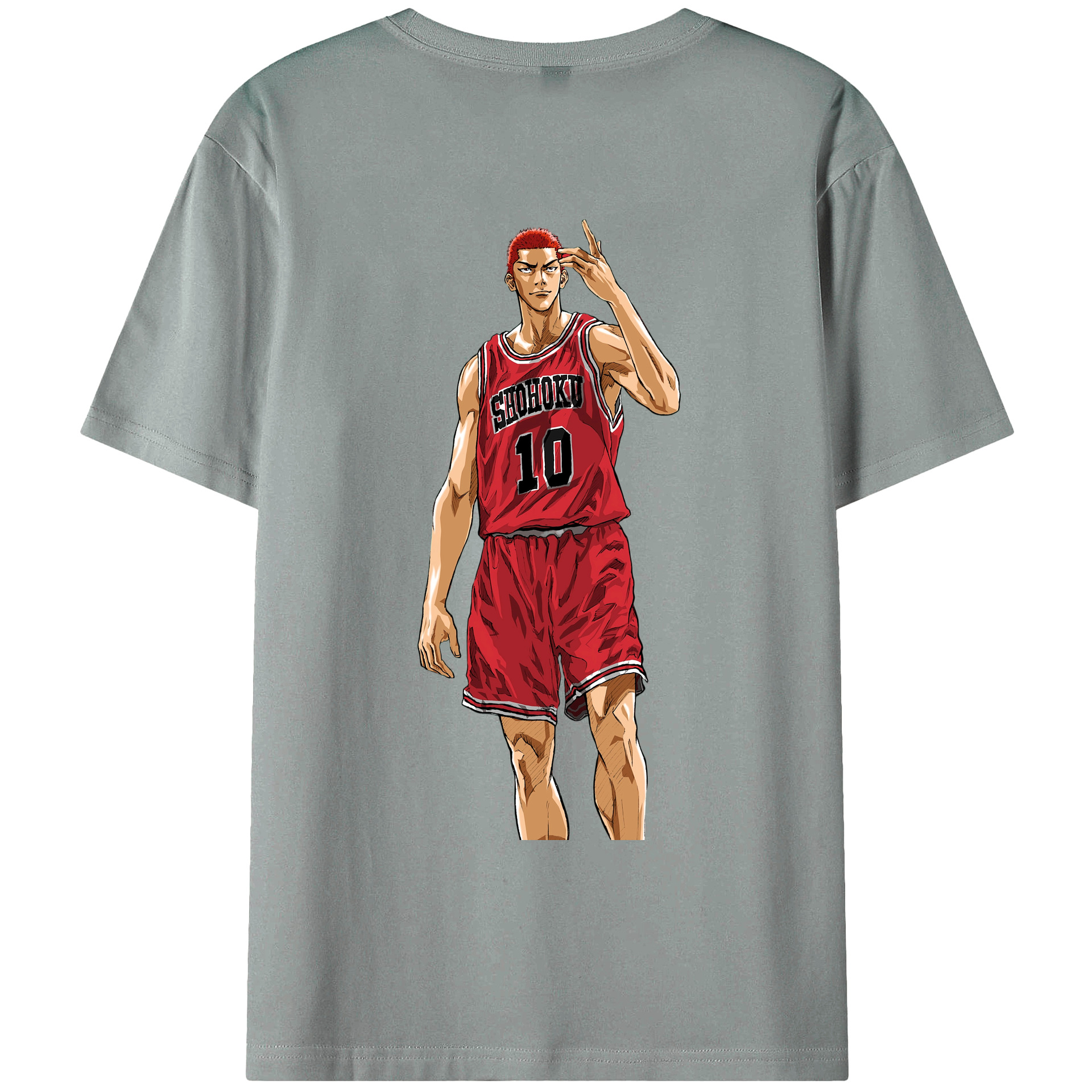 （画像用） SLAM DUNK／スラムダンク 綿100％ メンズ半袖Tシャツ（バックプリント） 通気性